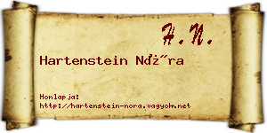 Hartenstein Nóra névjegykártya