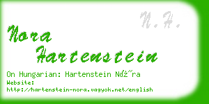 nora hartenstein business card